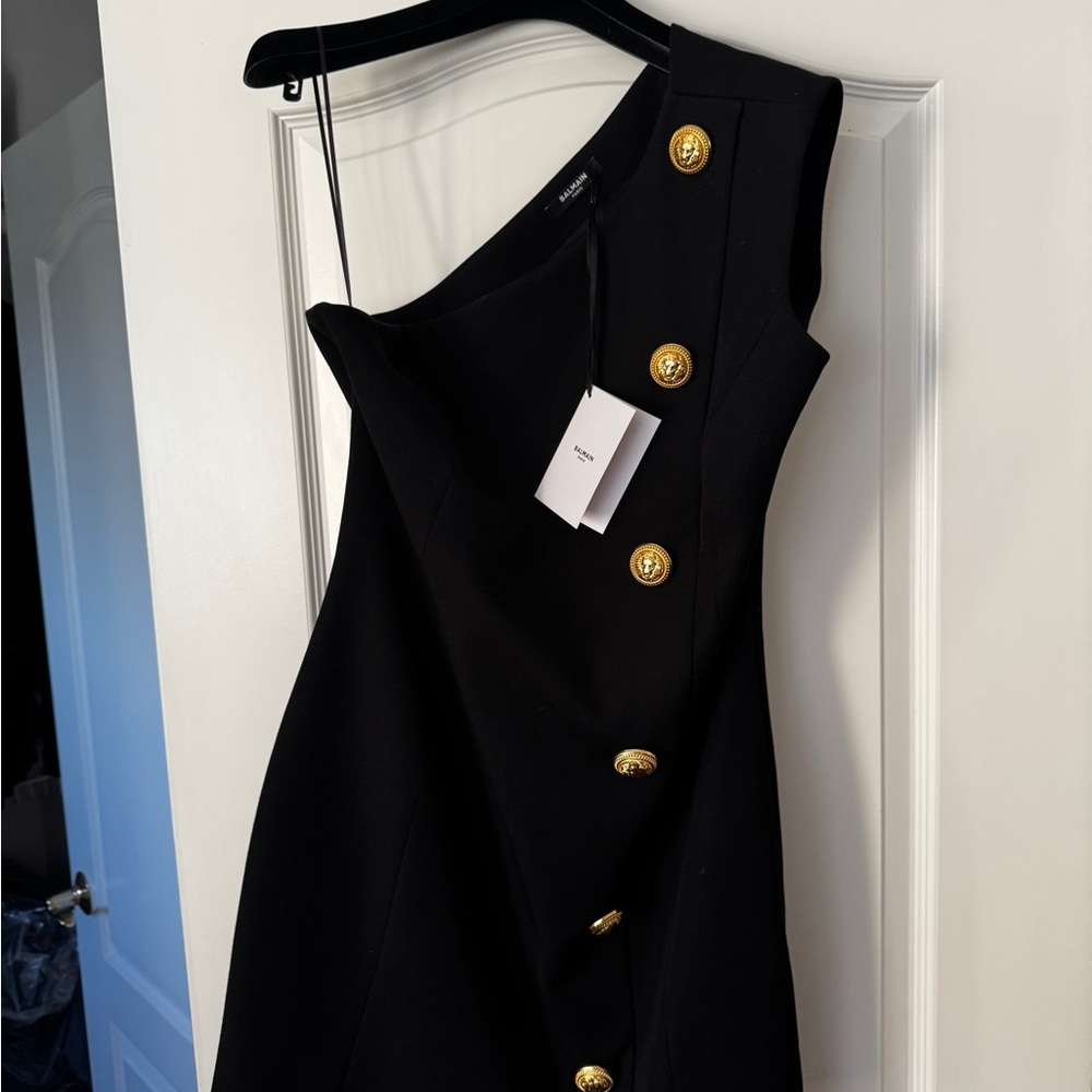 Balmain Black Mini Dress - NWT US 8